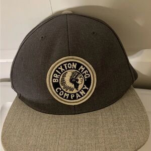 Brixton Charcoal and Beige Hat